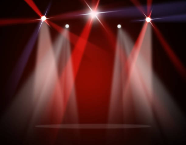 istock The concert on stage background with flood lights 1031792008