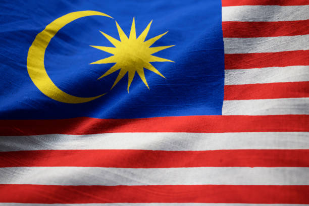 istock Closeup of Ruffled Malaysia Flag 1031799492
