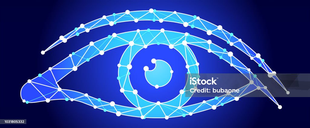 Eye Triangle Pattern Human Eye Blue Triangle Node Vector Pattern Stock Illustration ...