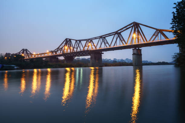 istock Sunset at Long Bien birdge, Hanoi, Vietnam 1031806178