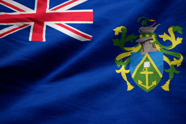 istock Closeup of Ruffled Pitcairn Islands Flag 1031818942