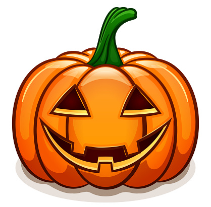 Vector illustration of pumpkin with smile face