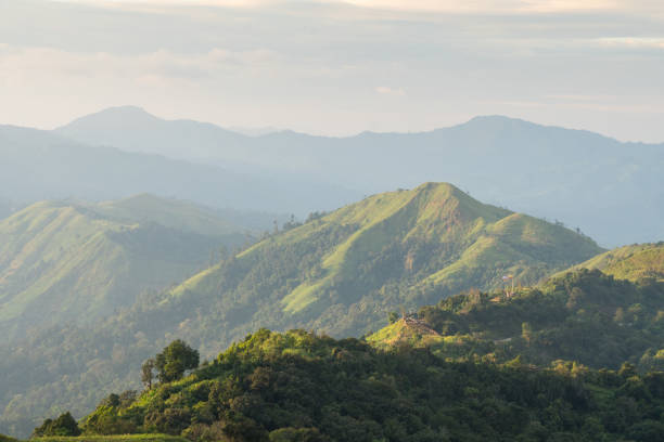 istock Mountains and forests in the morning. 1031822758