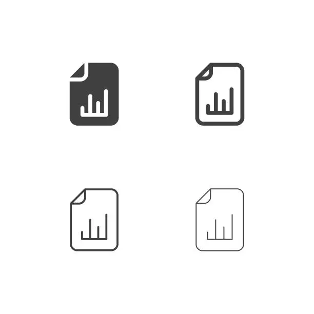 Vector illustration of Stat File Icons - Multi Series