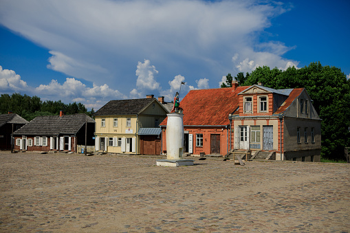 Rumsiskes, Lithuania - June 2, 2018: Open-air ethnographic museum in Rumsiskes. The museum is one of the largest open-air ethnographic museums in Europe.