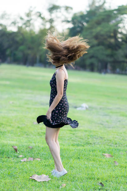 istock A woman's movement keeps her look like bad hair 1031867424