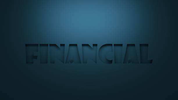 istock Financial word on blue background. 3D Rendering. Depth Keyword. 1031867508