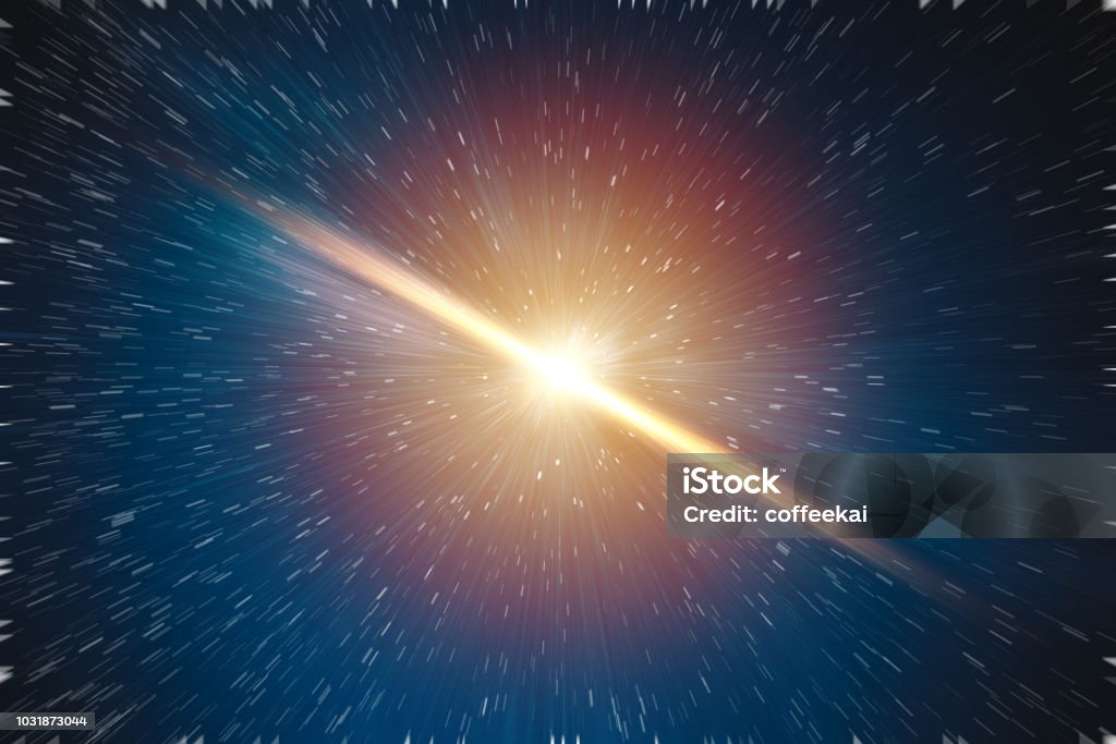 Galaxy explosion big bang of star universe illustration concept Big Bang Stock Photo