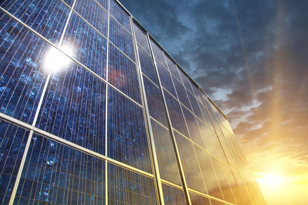 istock Solar panels renewable energy sunset 1031876720
