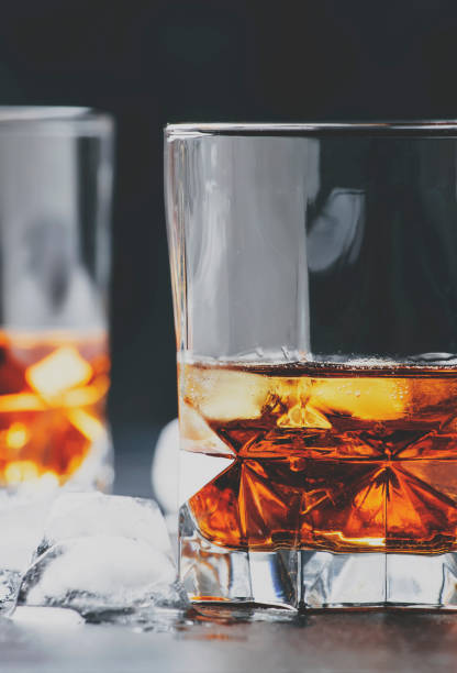 istock Bourbon with ice in glass 1031880070