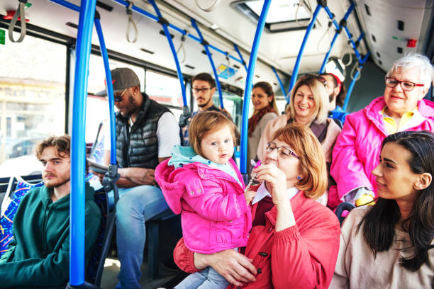 istock Three generation family traveling by public bus 1031886832