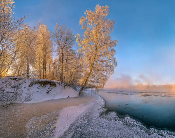 istock The frost on the river. 1031889990