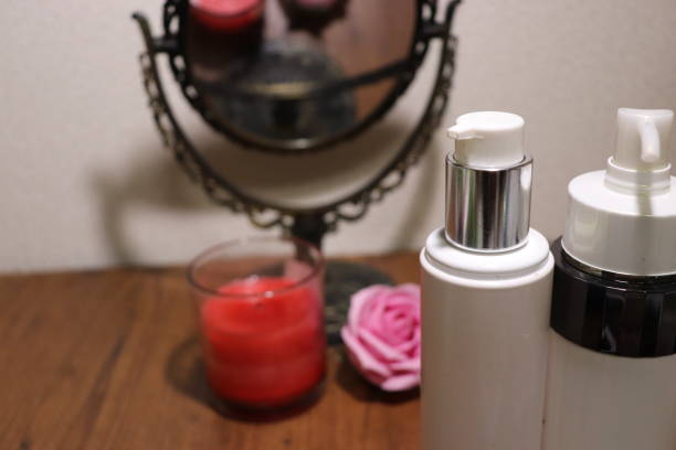 istock Skin Care Cosmetic, mirror, rose and candle 1031890542