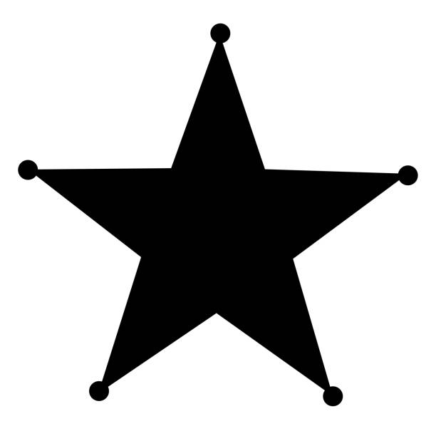 шериф значок звезды на белом фоне. плоский стиль. шериф звездный знак. шериф звезда значок для вашего веб-сайта дизайн, логотип, приложение, � - marshal arts stock illustrations