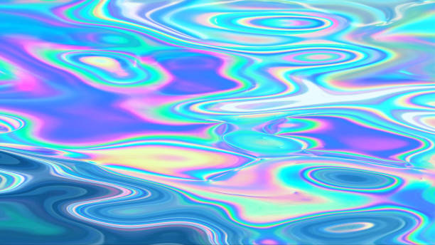 istock Holographic and iridescent pastel surface 1031899742