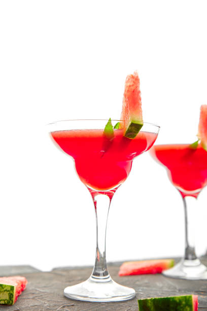 istock Watermelon margarita cocktail Fresh watermelon lemonade summer drink. 1031900456