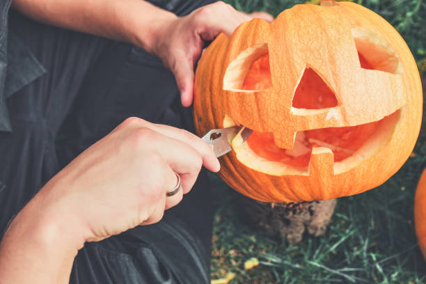 istock Halloween . Jack-o-Lantern. scary pumpkin with a smile 1031900510