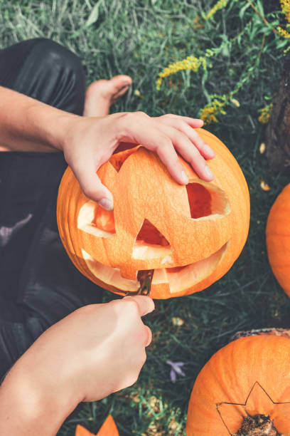 istock Halloween . Jack-o-Lantern. scary pumpkin with a smile 1031900568
