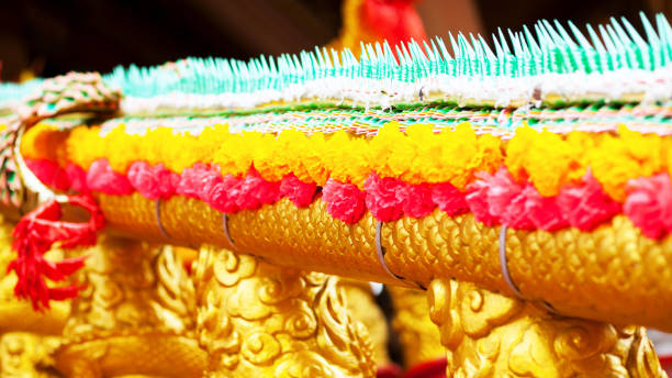 istock Golden colored and dragon decorated steps 1031904946