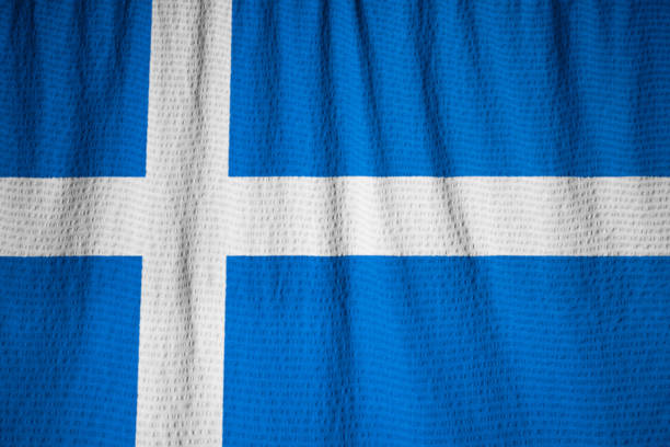 istock Closeup of Ruffled Shetland Flag 1031916246
