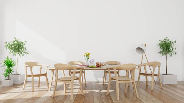 istock Dining room and meeting room with sunlight in the window 1031917266