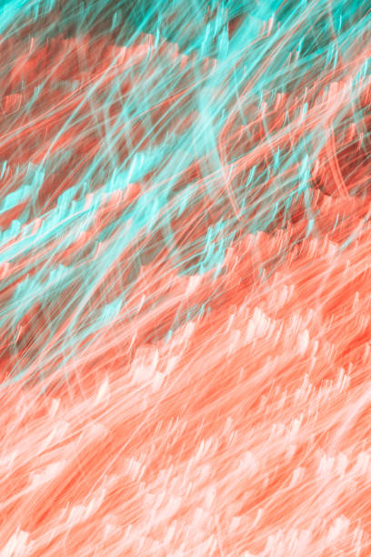 istock beautiful bright shiny blue and red lights, abstract background 1031924204