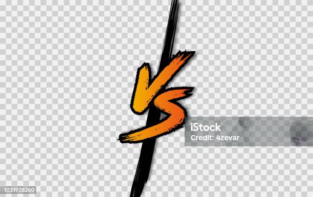 Vs Versus Letter Logo Battle Vs Match Game Stock Illustration - Download Image Now - Battle, Badge, Black Color