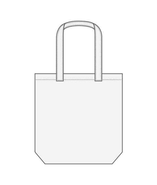 ilustraciones, imágenes clip art, dibujos animados e iconos de stock de bolso de totalizador / bolsa de compras eco bolso ilustración de plantilla (blanco) - purse bag isolated fashion