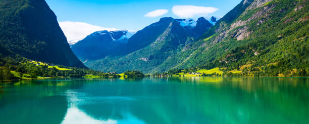 istock Norway Nordfjord panorama and mountain landscape 1031929078