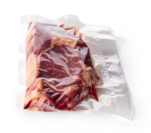 istock Beef steak vacuum sealed isolated on white 1031941124