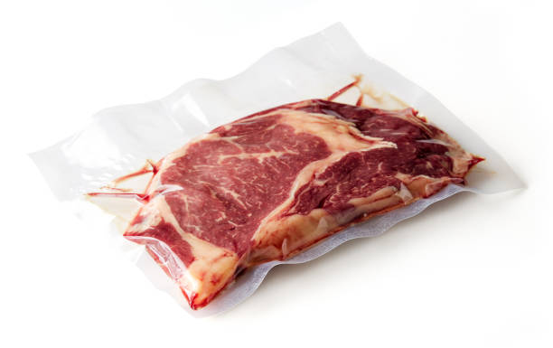 istock Beef steak vacuum sealed isolated on white 1031941132