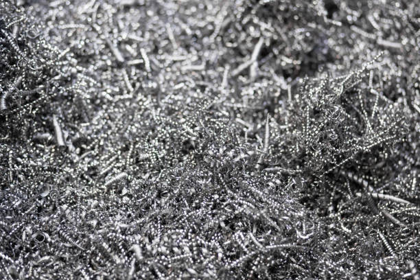 istock Metal chips in the production 1031941214