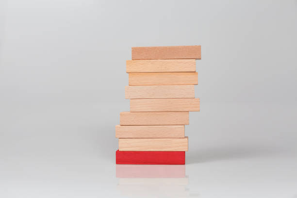 istock Wooden Blocks Arranged as Stair on White Background 1031941290