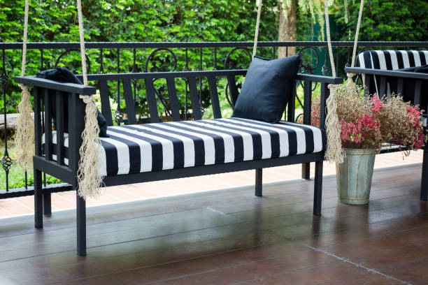 istock Black chair in balcony 1031945060
