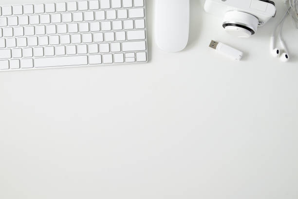 istock Copy space topview of working business table. 1031956288