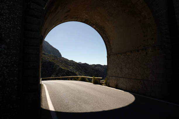 istock Car tunnel in the mountain 1031956762