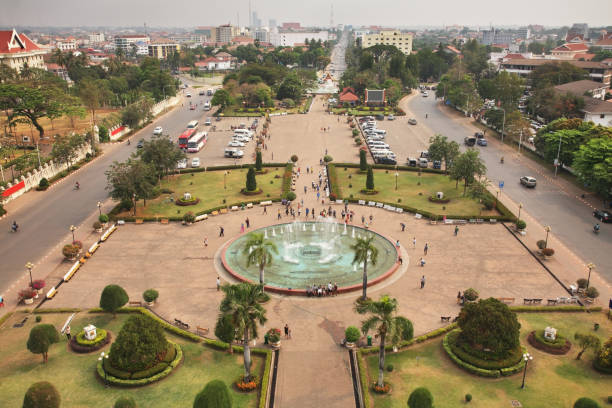 istock Patuxay (Patuxai) park in Vientiane. Laos 1031963768