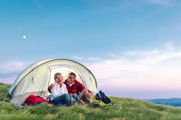 istock Senior couple camping in the mountains 1031973196