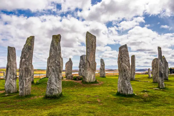 views of Callanish Standing Stones place in Isle of Lewis, Scotland