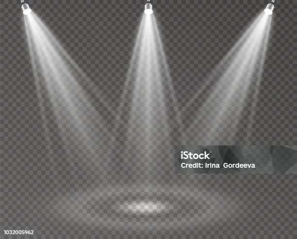 Spotlight Light Scene Stock Illustration - Download Image Now - Spotlight, Spot Lit, Lighting Equipment