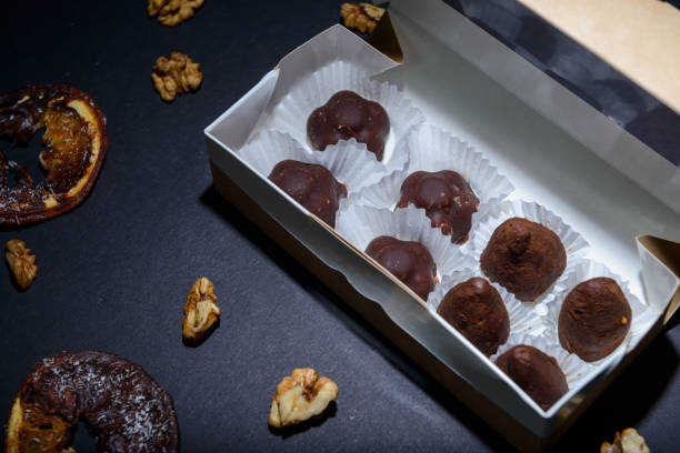 istock Homemade chocolate truffles . Handmade sweets. 1032014694