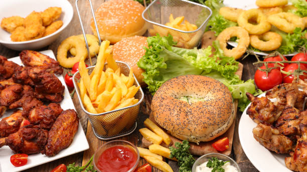 istock assorted american food, fast food 1032032246