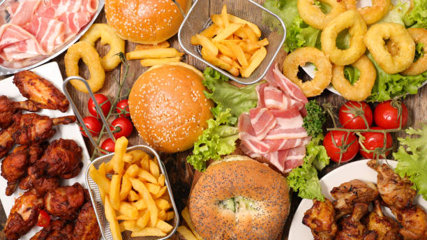 istock assorted american food, fast food 1032032258