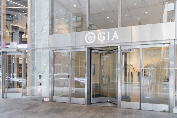 The GIA lab (Gemological Institute of America) in New York stock photo