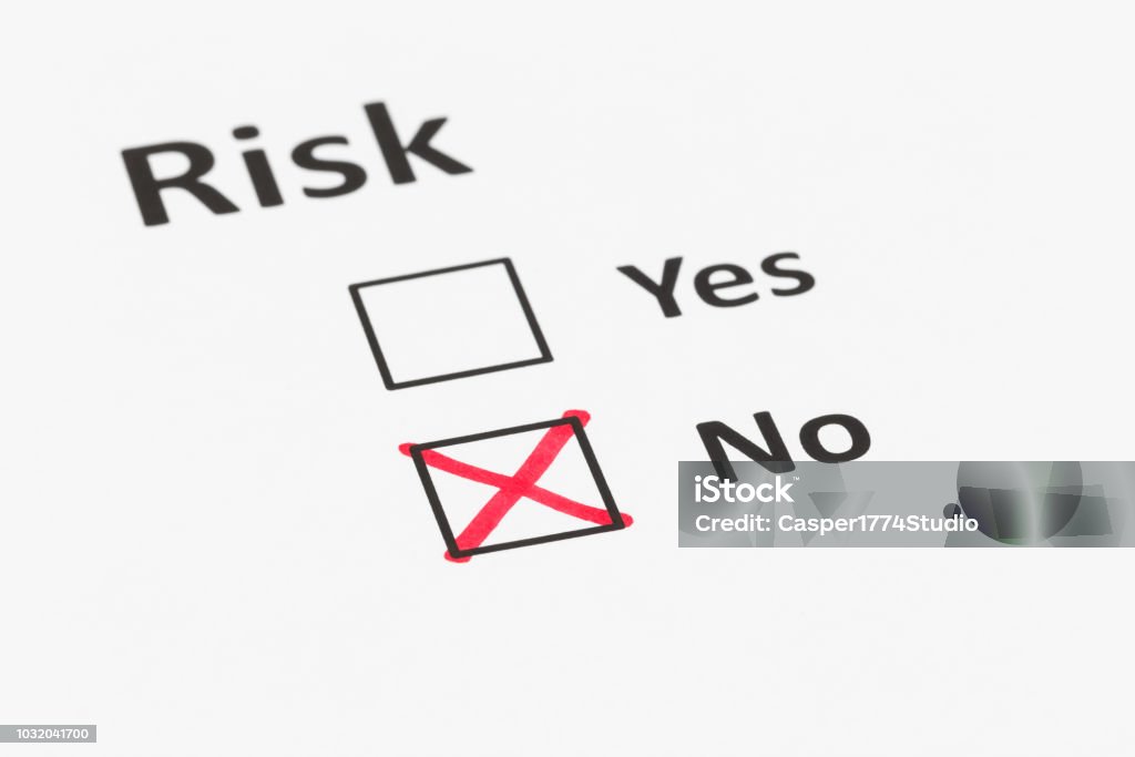 Check For Risks Sign Risk Assessment Check Box Stock Photo - Download Image Now - Analyzing ...