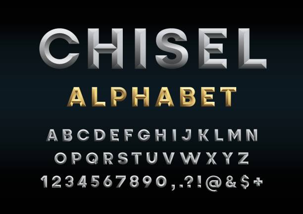 chiseled フォントアルファベットベクトル - chiseled点のイラスト素材／クリップアート素材／マンガ素材／アイコン素材