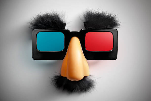 Funny 3D glasses Funny 3D glasses. groucho marx disguise stock pictures, royalty-free photos & images
