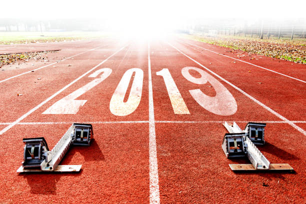 istock 2019 New Year celebration on the racing lane 1032057454