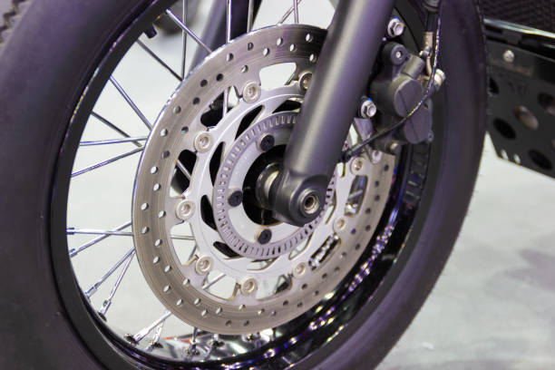 istock close up - Detail Motorcycle brake disc 1032057786