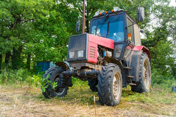 istock Tractor for working in the field and mowing grass 1032065752